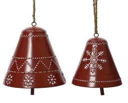 [4-389817] ***BELL IRON SNOWFLAKE RELIEF RED -cm  -cm