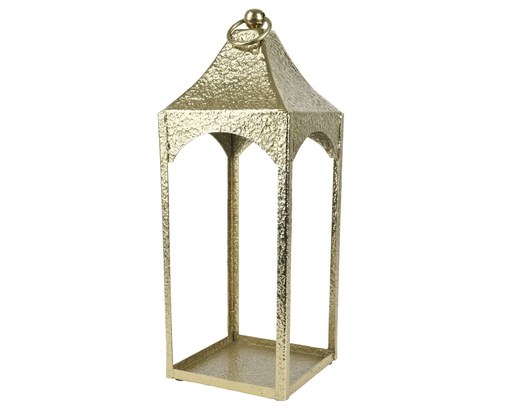 ***LANTERN ALUMINIUM GOLD L16.00-W16.00-H42.00cm