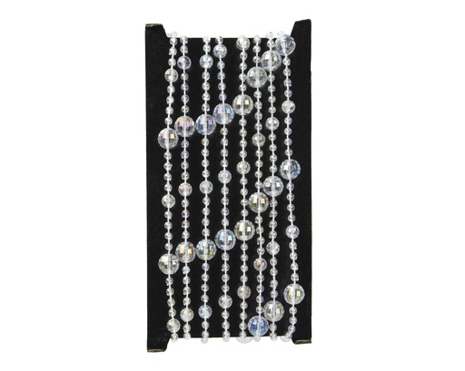 [4-459996] ***BEAD GARLAND PLASTIC TRANSPARENT L270.00-W1.00-H1.00cm