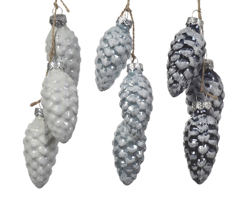 [4-129519] PIÑAS CRISTAL P COLGAR - 3 COLORES - PRECIO UNIDAD - dia3.00-H6.00cm