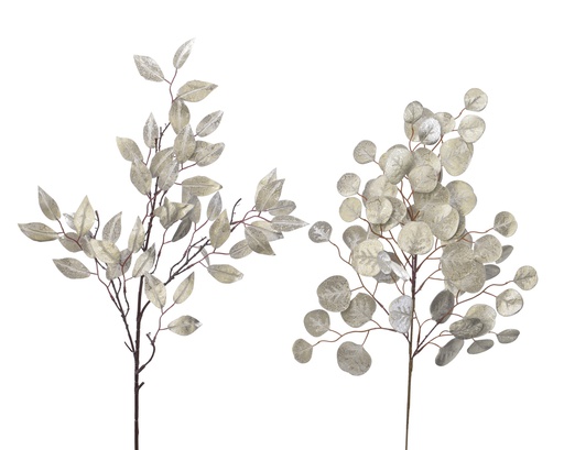 [4-220532] BRANCHE EN PLASTIQUE - CHAMPAGNE - 2 TYPES DE FLEURS - PRIX A L'UNITE - L40.00-W1.20-H72.00cm