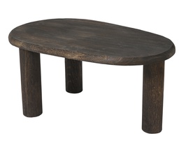 [4-368120] TABLE EN BOIS - MARRON - dia37.00-W78.00-H49.00cm