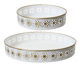 [4-389802] ***TRAY IRON WHITE/GOLD -cm  -cm