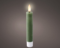 [4-487360] VELA LED BATERIA GREEN/WARM WHITE - PACK DE 2 VELAS - dia2.20-H16.00cm-1L