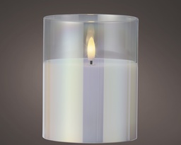 [4-487544] ***LED WICK CANDLE BO INDOOR IRIS/WARM WHITE dia10.00-H12.50cm-1L