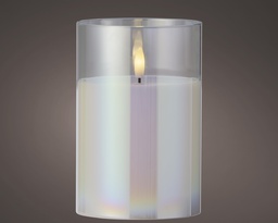 [4-487545] ***LED WICK CANDLE BO INDOOR IRIS/WARM WHITE dia10.00-H15.00cm-1L