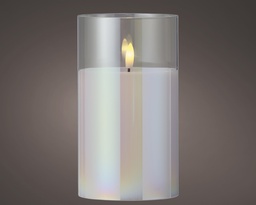 [4-487546] ***LED WICK CANDLE BO INDOOR IRIS/WARM WHITE dia10.00-H17.50cm-1L