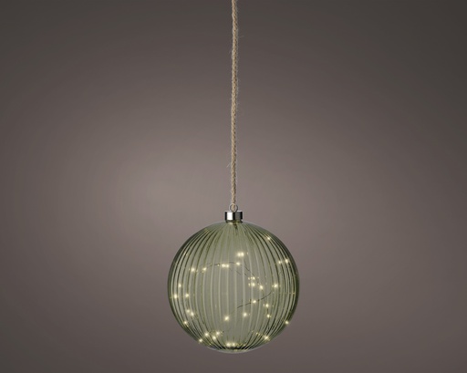 [4-487598] BOLA CRIST MICRO BATERIA GREEN/WARM WHITE dia20.00cm-40L