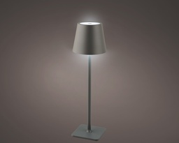 [4-488367] LAMPE LED DE CHEVET - LUMIERE CHAUDE - AVEC BATTERIE - GRIS - dia11.00-H37.00cm-56L