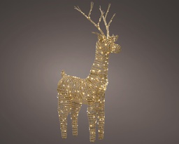 [4-493684] ***MICRO LED REINDEER OUTDOOR NATURAL/WARM WHITE L24.00-W60.00-H104.00cm-360L