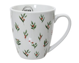 [4-604073] TASSE EN PORCELAINE - DESSIN DE MORSURE - dia9.00-H10.00cm