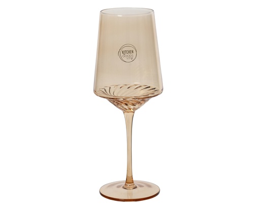 [4-608610] COPA VINO COLOR AMBAR - RELIEVE ABAJO -dia9.00-H24.20cm