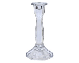 [4-608858] ***CANDLEHOLDER GLASS 0 L8.70-W9.80-H19.20cm