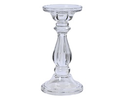 [4-608862] BOUGEOIR EN VERRE - L10.00-W10.00-H20.00cm