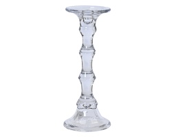 [4-608863] BOUGEOIR EN VERRE - 0 L12.00-W12.00-H29.50cm