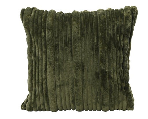 COUSSIN A RAYURES IRREGULIERES - VERT - L45.00-W45.00-H10.00cm