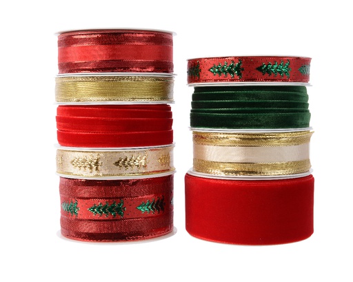 [4-448715] ***RIBBON POLYESTER ASSORTED L400.00-W1.50-H0.20cm