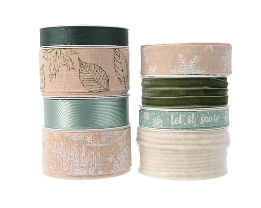 [4-448718] ***RIBBON POLYESTER ASSORTED L400.00-W1.50-H0.20cm