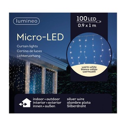[4-496825] MICRO LED CURTAIN LIGHTS OUTDOOR W90-H100CM-100L