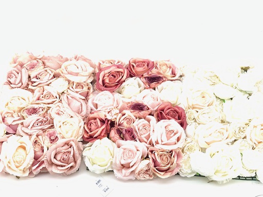 [DHG-383839912610] TAPIS DE ROSES - BLANC CRÈME - 40X60CM