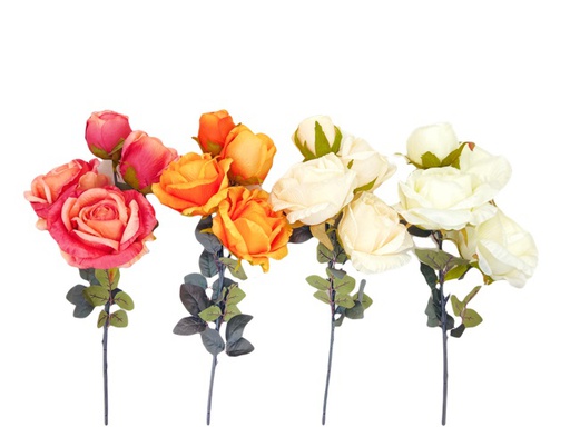 [DHG-383839912602] BRANCHE DE ROSES BLANCHES DU KENYA - 88 CM X 4