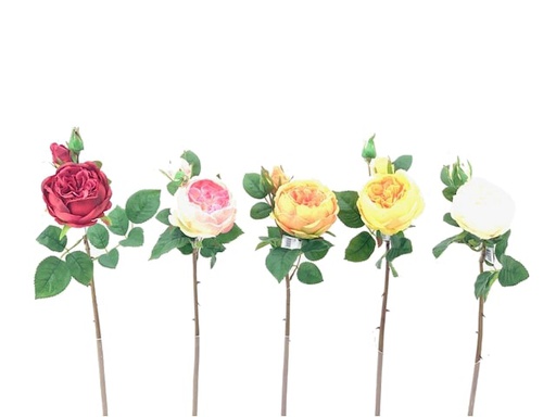 [DHG-383839900244] CHOUX D'ORNEMENTS - ROSE FONCÉ - 2FL 1BUD 60CM