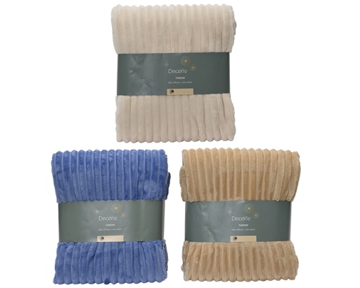 [4-807761] MANTA DE VERANO - POLI RECICLADO - 3 COLORES - PRECIO UNIDAD - L170.00-W130.00-H1.00cm