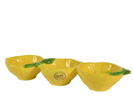 [4-832736] BOL À TAPAS EN CÉRAMIQUE JAUNE - L28.00-W8.00-H4.00cm