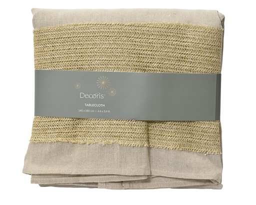 [4-833297] MANTEL PATCHWORK COLORES NATURALES -50.00-W140.00-H1.00cm