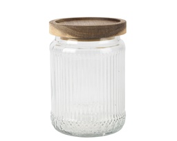 [4-835558] ***STORAGE JAR GLASS CLEAR dia9.90-H13.90cm