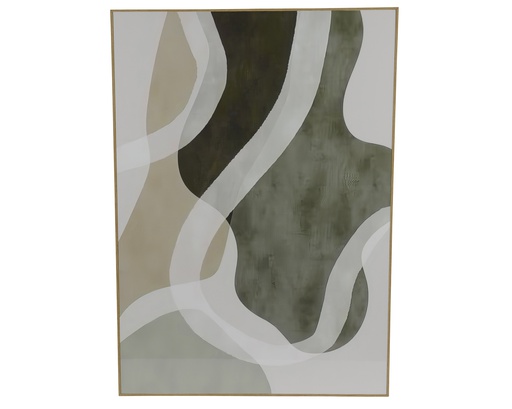 [4-858799] TABLEAU MURAL - TONS VERTS - L2.50-W60.00-H90.00cm