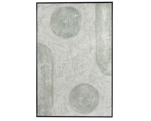 [4-858803] PEINTURE XXL SUR TOILE - TONS VERTS/NATURELS - L2.80-W60.00-H90.00cm