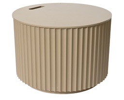 [4-859012] MESA CENTRO/APOYO CON ESPACIO PARA ALMACENAJE - BEIGE L36.00-W36.00-H24.50cm