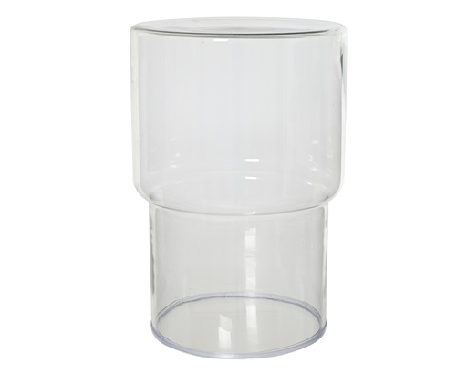 [4-866244] TABLE BASSE - TRANSPARENT - dia30.50-H44.50cm