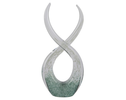 [4-830831] DÉCORATION EN VERRE - VERT - dia15.50-L15.50-W7.50-H33.00cm