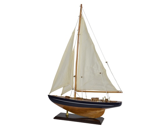 [4-833973] BATEAU EN BOIS/CAOUTCHOU - BLANC - L9.00-W40.00-H62.00cm
