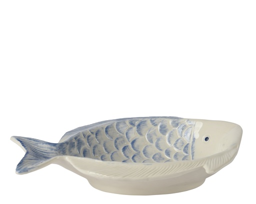 [4-835584] BOL EN PORCELAINE EN FORME DE POISSON - dia25.00-H5.00cm