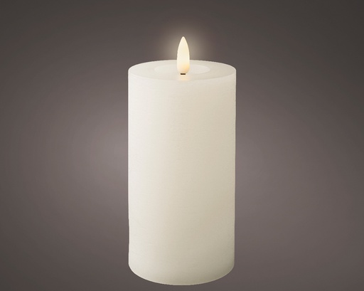 [4-486769] VELA LED BLANCO - LUZ CALIDA- dia7.00-H15.00cm-1L