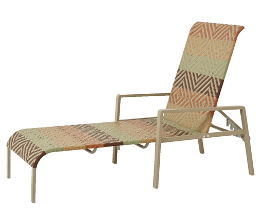 [4-843613] ***MANTA SUNLOUNGER WICKER MULTI L194.00-W66.00-H51.00cm