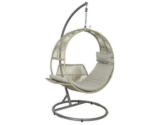 [4-899167] ***KAUAI HANGCHAIR WICKER GREY L118.00-W127.00-H201.00cm