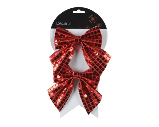 [4-600236] ***BOW POLYESTER RED L12.00-W13.00-H1.00cm
