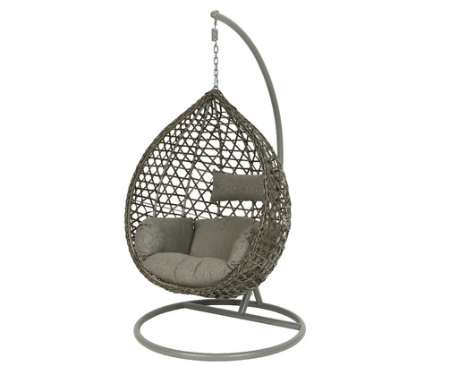 [4-840907] ***MONTREAL EGG CHAIR WICKER GREY L118.00-W105.00-H196.00cm