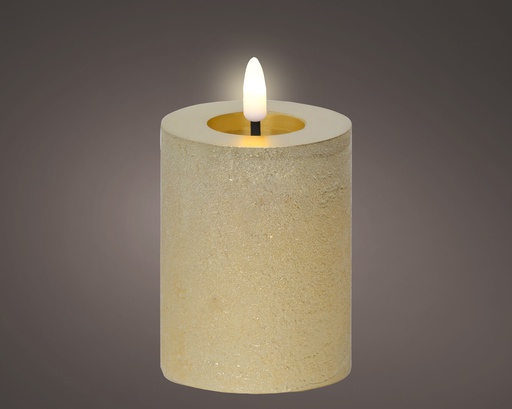 [4-489290] ***LED WICK CANDLE BO INDOOR GOLD/WARM WHITE dia7.00-H11.30cm-1L