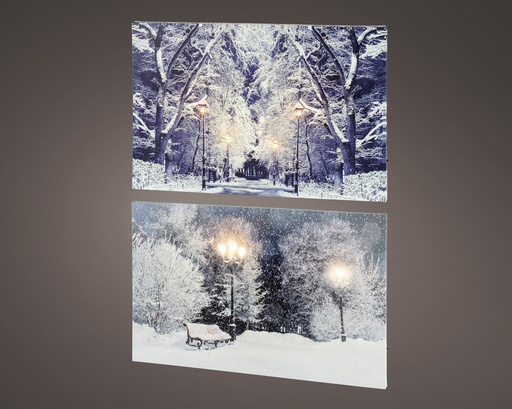 [4-485486] ***LED CANVAS BO INDOOR WARM WHITE/COOL WHITE L1.50-W58.00-H38.00cm-6L