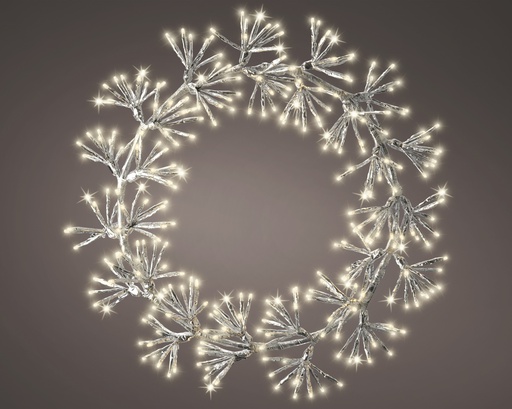 [4-494409] ***LED FRAME LIGHT OUTDOOR SILVER/WARM WHITE dia48.00-L6.00cm-300L