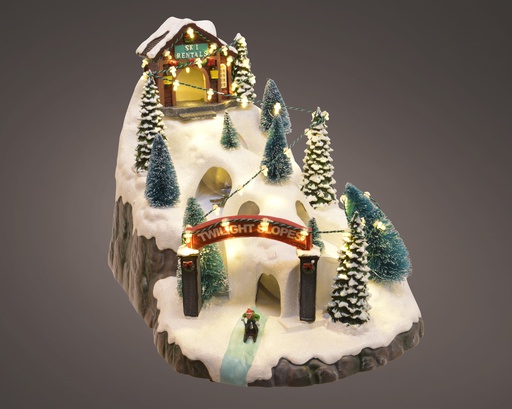 [4-485648] ESCENA NAVIDEÑA CON LUCES -  COLOURS/WARM WHITE L34.00-W22.00-H26.00cm-39LEDS