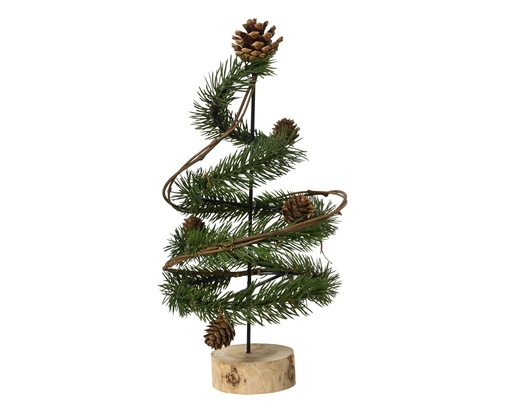 [4-681356] ***PINECONE MINI TREE GREEN dia13.00-H32.00cm