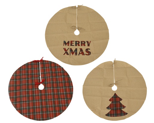 [4-440346] ***TREE SKIRT POLYESTER OFF-WHITE/COLOUR(S) dia90.00cm