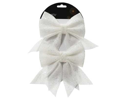 [4-024715] ***BOW SPONGE WINTER WHITE L15.00-W17.00-H1.00cm