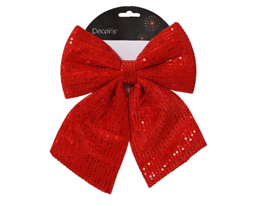 [4-463254] ***BOW POLYESTER CHRISTMAS RED L3.00-W30.00-H32.00cm
